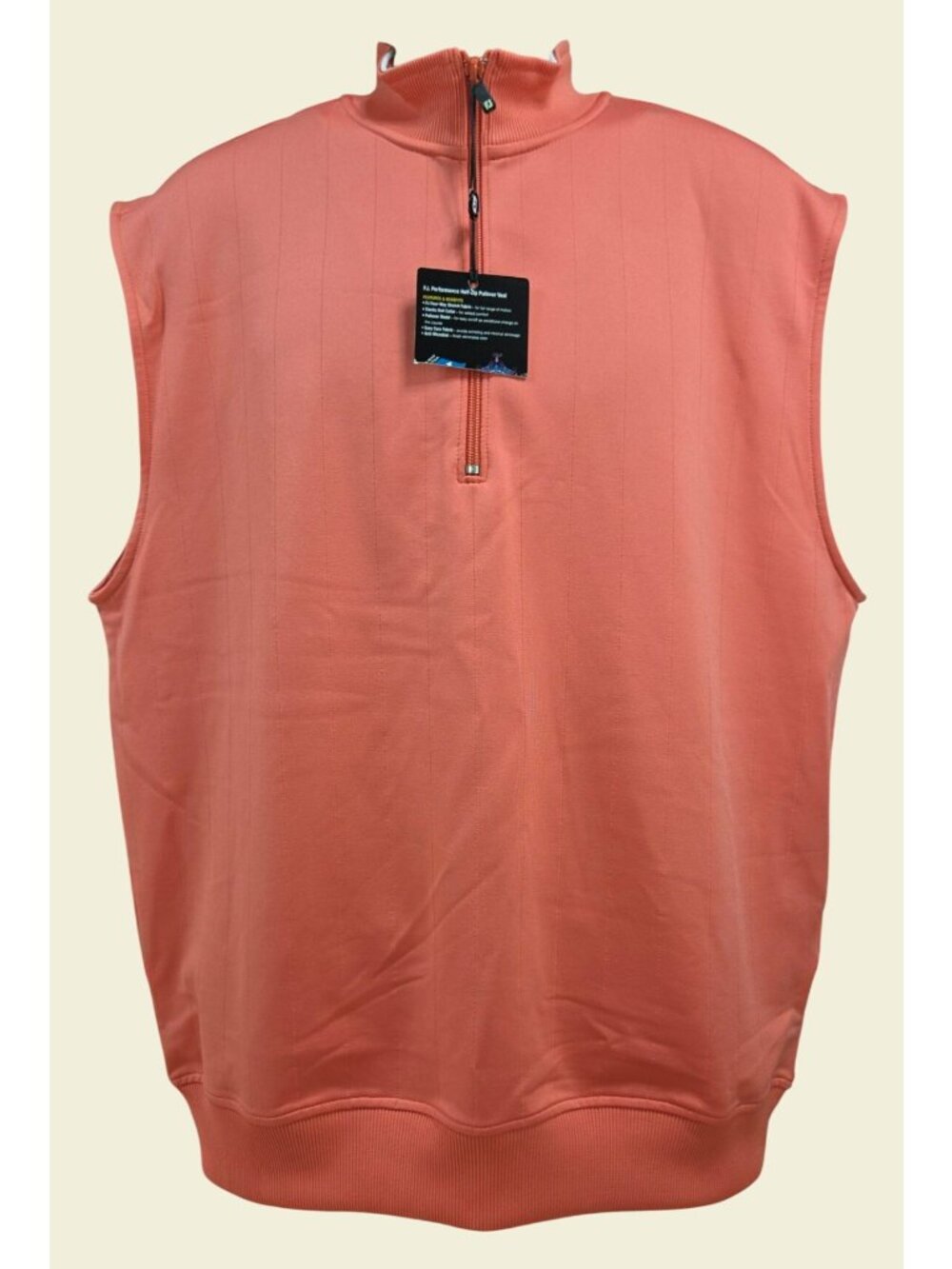 Footjoy Performance Coral Half-Zip Pullover Vest Size Medium